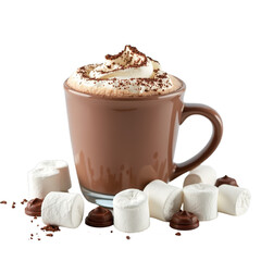 Wall Mural - A rich, chocolatey drink topped with whipped cream and chocolate shavings