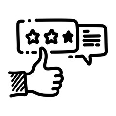 Canvas Print - Feedback icon in hand drawn style