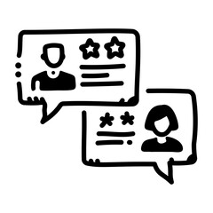 Canvas Print - Testimonials icon in hand drawn style