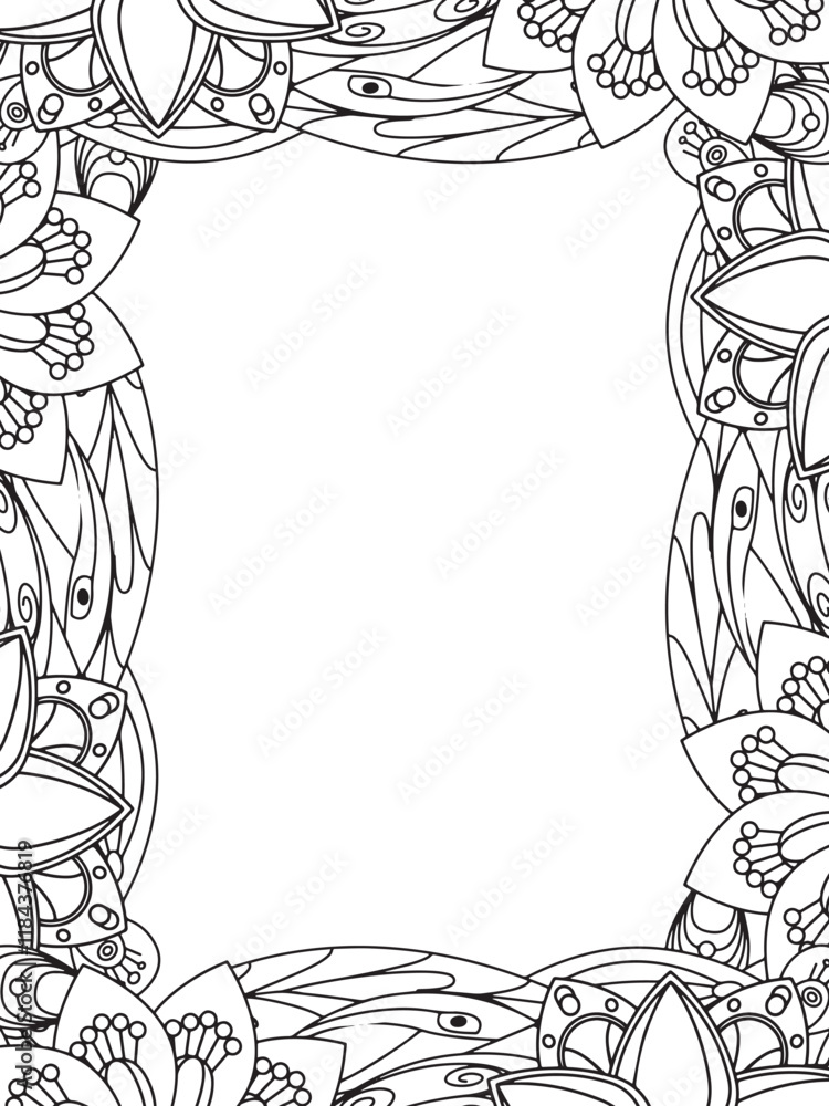 Abstract Coloring Borders Стоковое векторное изображение «All these designs are hand-drawn and ...