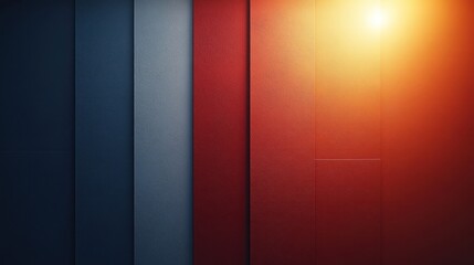 Wall Mural - Abstract background with dark and red vertical stripes and light.