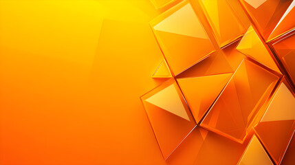 Wall Mural - orange background with simple geometric shapes and space for text.