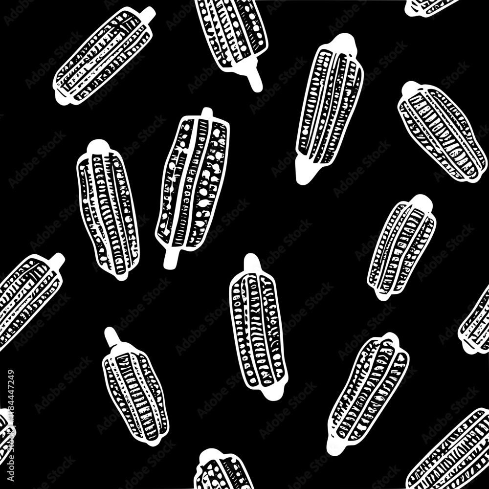 Collection of Elote continuous icon pattern, Elote vectorized artwork ...