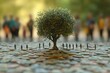 © shirophoto - An image of business icon concept as show symbolizing growth in financial health or sustainability
