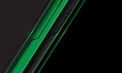 Wall Mural - abstract green black metallic circuit technology futuristic style slash dynamic geometric with blank
