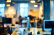 © Maksim - Modern workplace setting showcasing blurred interior design and collaborative environment for productivity