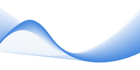 Smooth flow of wavy shape with gradient vector abstract background, light blue design curve line energy motion, relaxing music sound or technology.