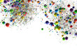 © vegefox.com - confetti png. Gold confetti falls from the sky. Glittering confetti on a transparent background. Holiday,