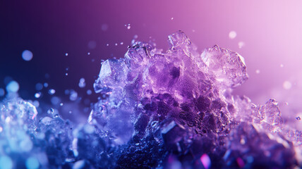 Wall Mural - vibrant purple crystal formations with sparkling details and soft lighting