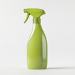 © Jammy - A bright green spray bottle stands upright on a white background, ideal for cleaning products or eco-friendly solutions.