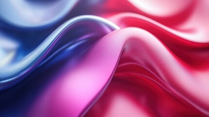 Canvas Print - Abstract red and blue liquid wave. (1)