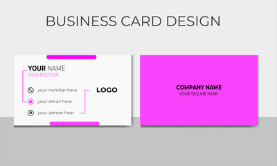 Creative modern and  minimal corporate business card design template 