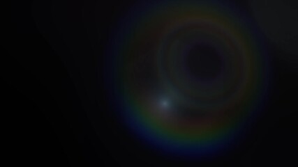 Wall Mural - holographic rainbow light refraction texture overlay on a black backdrop. organic prismatic glow. ba