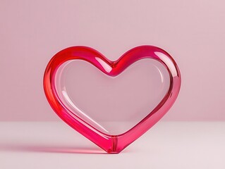 Wall Mural - Valentine s Day sale on heartshaped acrylic photo frames, perfect for romantic memories