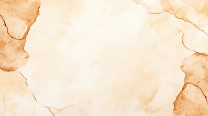 Canvas Print - Abstract watercolor background with brown stains and textured edges, leaving a central white space.
