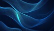 © Preston - dark blue futuristic concept abstract background dark technology background with blue dynamic flowing wavy lines  illustration