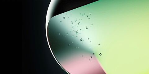 Wall Mural - liquid gradient with bubbles on dark background