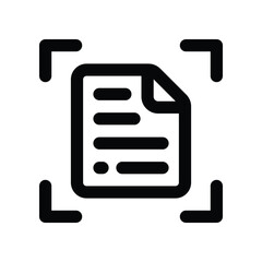 scan icon. vector line icon for your website, mobile, presentation, and logo design.