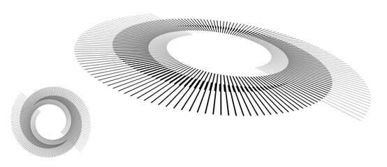 Poster - spiral with black lines as dynamic abstract vector background or logo or icon. abstract background w