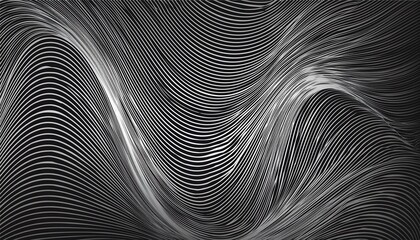 Wall Mural - abstract wave background black and white wavy stripes or lines design