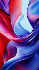 Wall Mural - Abstract colorful waves creating a modern and vibrant design