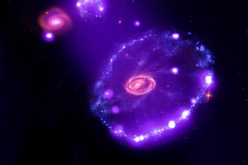 Wall Mural - beautiful multi-colored space nebula. elements of this image furnished by nasa
