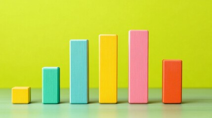 Poster - A modern bar graph displaying quarterly revenue growth, with vibrant bars and an elegant layout, symbolizing success in business finance.
