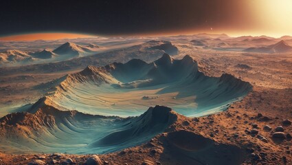 Wall Mural - Sunrise on Mars