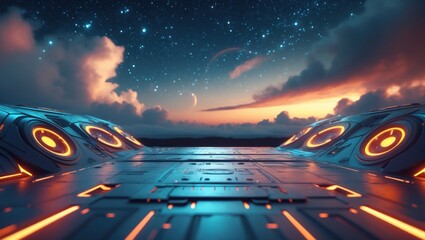 Wall Mural - sci-fi style surface