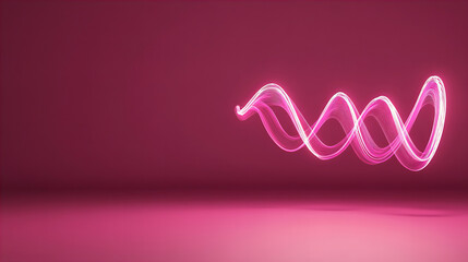 Wall Mural - Vibrant rainbow gradient lines create smooth wave patterns against a soft background in a dynamic composition