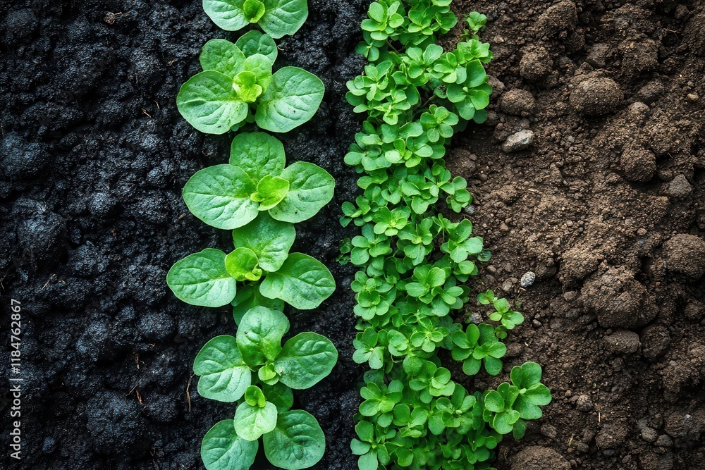 sustainable agriculture comparison showing traditional vs regenerative ...