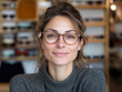 © Bohdan - Woman smiling in glasses at a stylish shop
