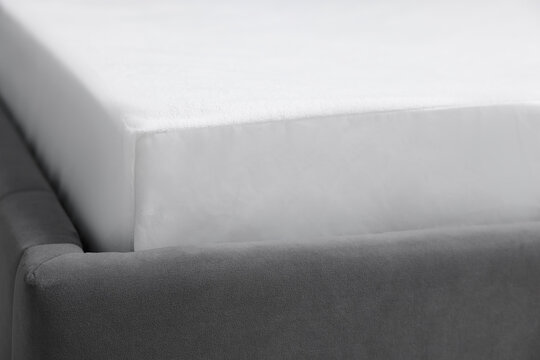 Wall Mural -  - comfortable bed with clean linens at home, closeup