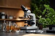 © Eing - Microscope analysis of herbal extracts laboratory setup scientific research indoor environment close-up view