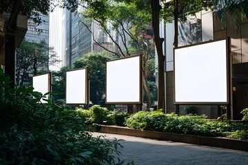 blank billboards city park advertising mockup (5)