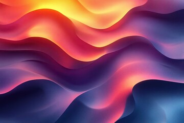 Wall Mural - vibrant 3d abstract background with flowing gradient colors and dynamic geometric shapes creating depth and movement in modern design style