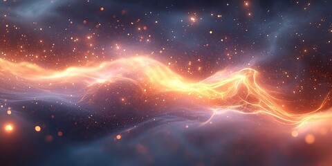 colorful cosmic swirl creates a stunning visual in the depths of outer space at night