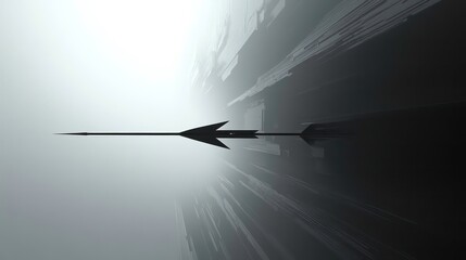 Poster - Abstract arrow pointing towards light, symbolizing progress and future.
