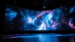 © Imtisal - A stage with a cosmic galaxy theme featuring swirling nebulae and glowing stars