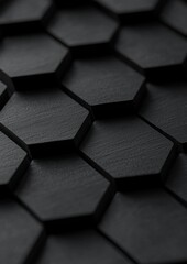 Poster - a close up of a black object with a black background