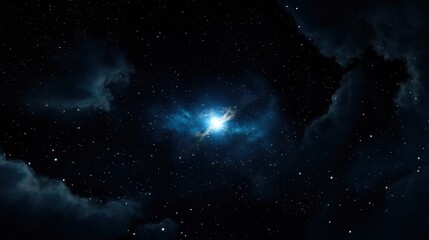 Wall Mural - a dark sky with a bright star in the middle