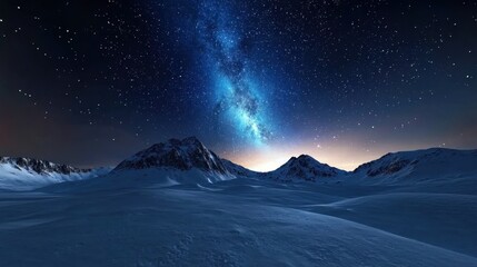 Wall Mural - a beautiful night sky with a milky white cloud in the middle