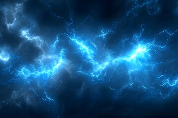 Blue electric wave on a dark background for futuristic technology visuals