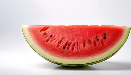 watermelon - Citrullus lanatus - isolated on a white background. Green rind or exocarp and delicious, ripe, edible sweet whole and sliced fruit with red juicy mesocarp and endocarp with seeds