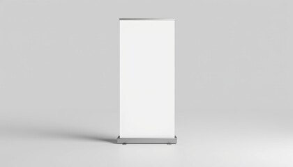 Aufkleber - Roll-up banner mockup with shadow on light neutral background