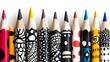 © hani - A Set of Playful Pencils, Filled with Color and Energy, Ready to Spark Imagination and Artistic Fun