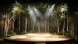 © Imtisal - A stage with a forest glade theme featuring towering trees and soft, dappled light