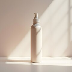 Wall Mural - Effortlessly Chic Modern Haircare Bottle on Minimalist Background