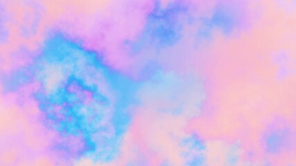 Aufkleber - Dreamy Pastel Clouds A Serene Sky Background featuring Beautiful Pink and Blue Hues, Perfectly Suited for Creating a Blissful and