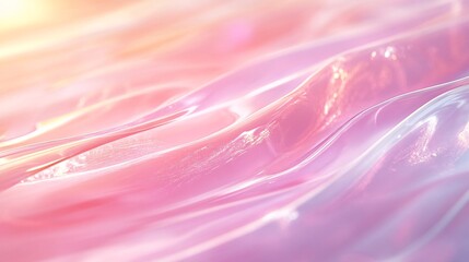 Aufkleber - Pink and orange light creating wavy pattern on reflective surface
